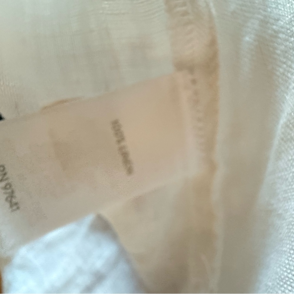 Jjill Love Linen White Button Front Tunic. Long Sleeves. EUC XS 100% Linen - Picture 8 of 9